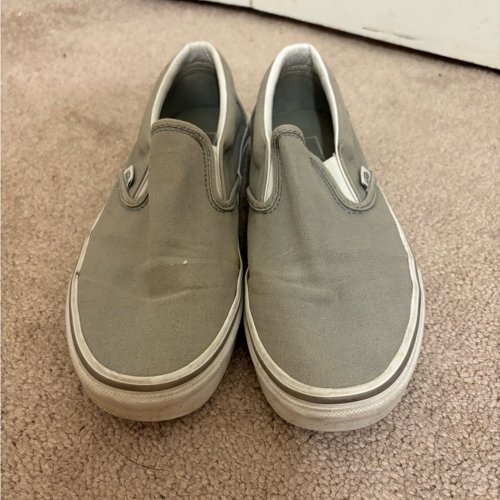 Gray Van’s Slip Ons